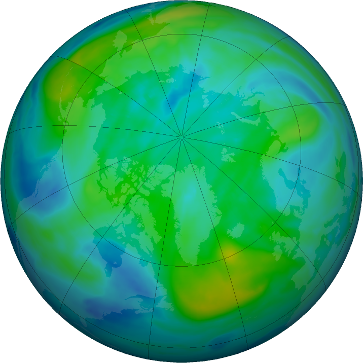 Arctic ozone map for 11 October 2018